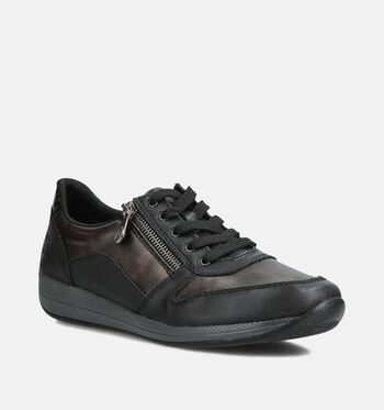 Rieker Chaussures plates Noir/Beige