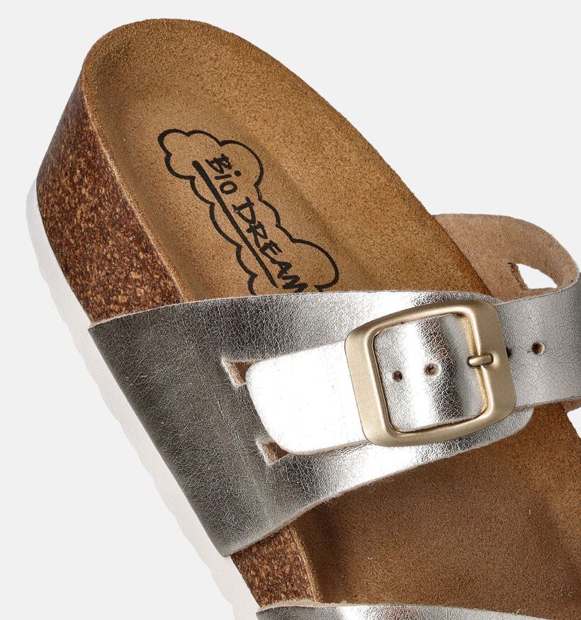 Bio Dream Nu-pieds compensées en Or pour femmes (358071)