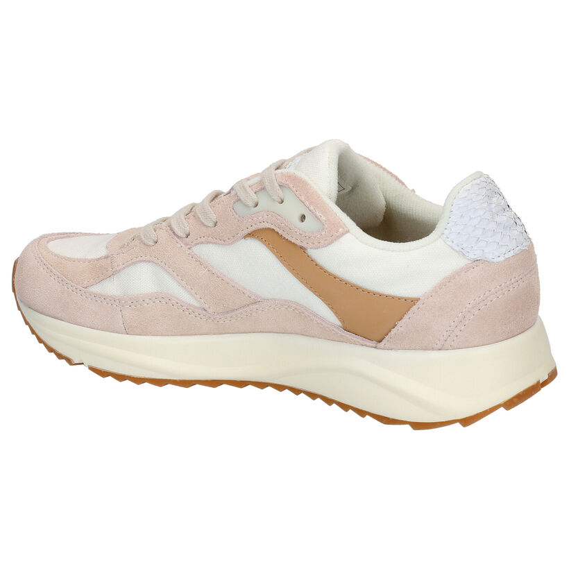 Woden Sophie Canvas Beige Sneakers in leer (266522)