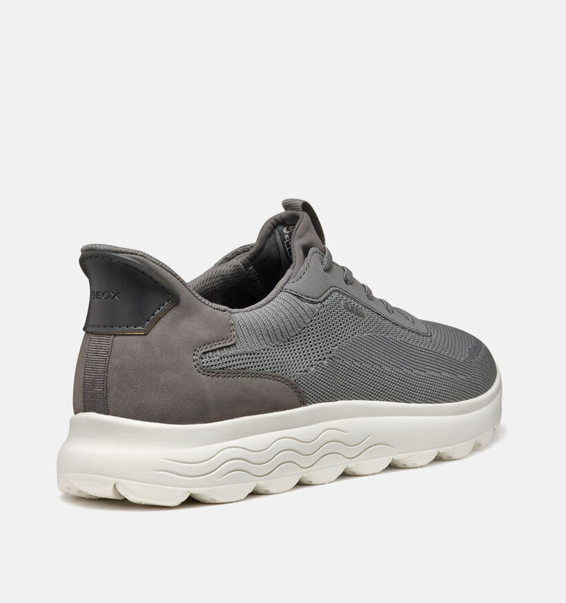 Geox Spherica Plus Grijze Instappers voor heren (351632) - geschikt voor steunzolen