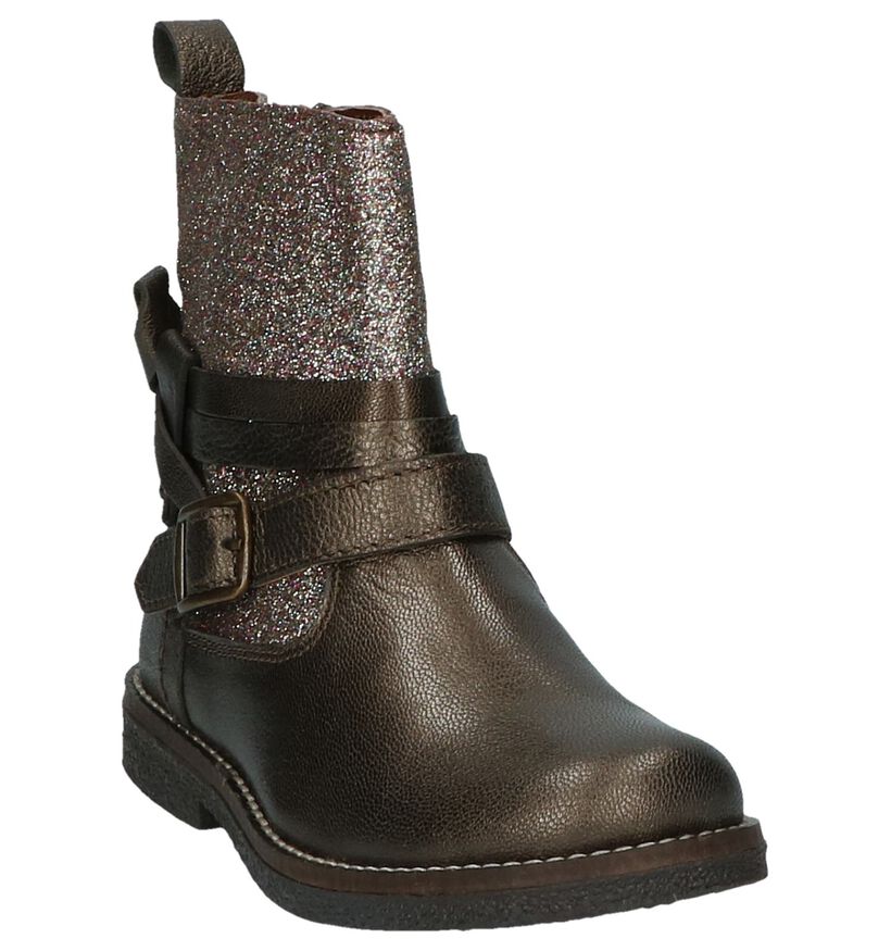 Milo & Mila Bottes basses en Bronze en cuir (200461)