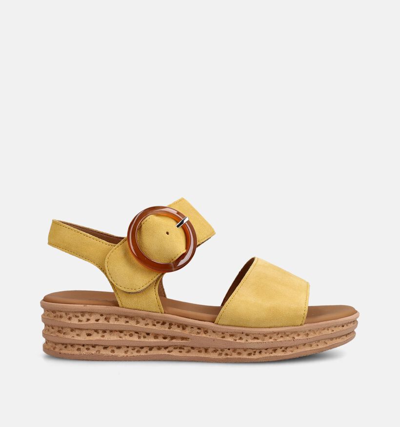 Gabor Gele Sandalen op sleehak voor dames (371176)