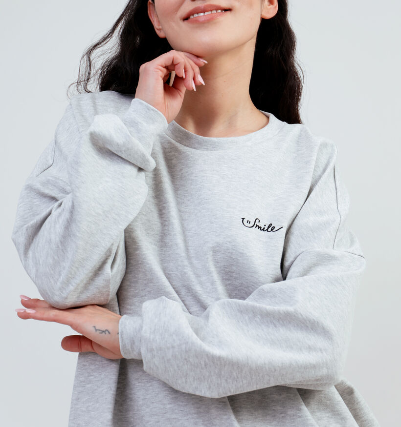 Pieces Julle Sweatshirt en Gris pour femmes (342028)