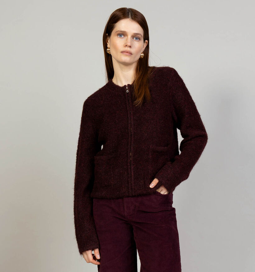 Mexx Teddy Zipper Veste en Violet pour femmes (365612)