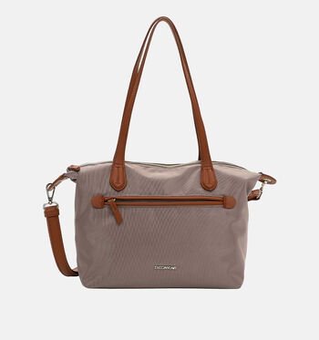 Emily & Noah Shoppers Taupe/Blauw