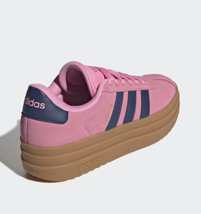 adidas VL Court Bold Baskets en Rose/Bleu pour femmes (365338) - pour semelles orthopédiques