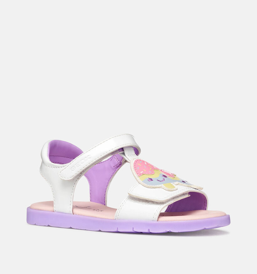 Geox J Joyfoot Sandales en Blanc pour filles (370129)