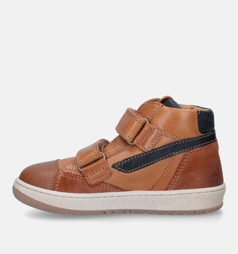 STONES and BONES Crosp Chaussures à velcro en Cognac pour garçons (329469) - pour semelles orthopédiques