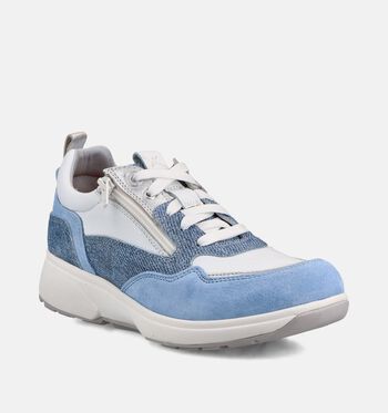 Xsensible Stretchwalker Sneakers Wit/Bruin/Blauw