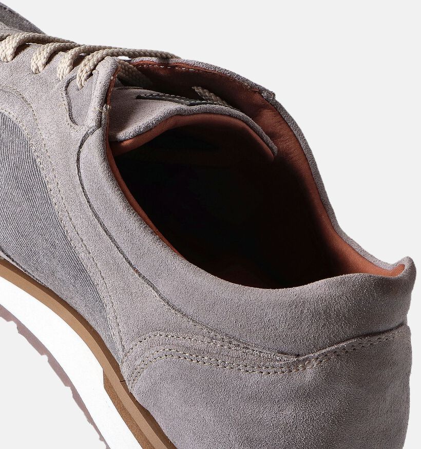 Ambiorix Jerry Grijze Veterschoenen voor heren (356030) - geschikt voor steunzolen