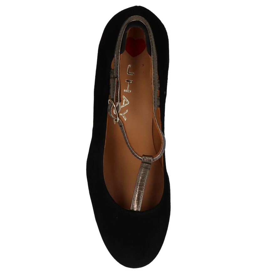 Bordeaux Pumps met Bandje JHay in daim (231627)