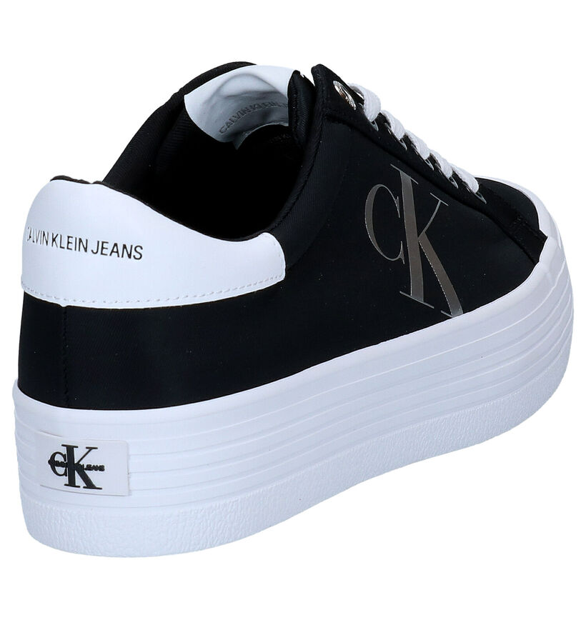 Calvin Klein Vulcanized Flatform Chaussures à lacets en Noir en simili cuir (285304)