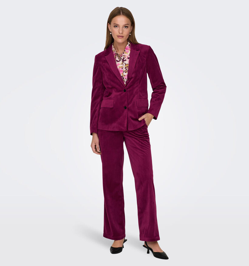 JDY Arizona Blazer en velours en Mauve pour femmes (332490)