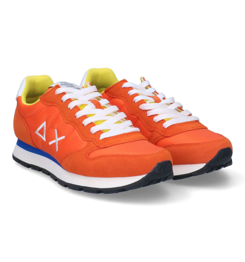 Sun 68 Tom Blauwe Sneakers in daim (304691)