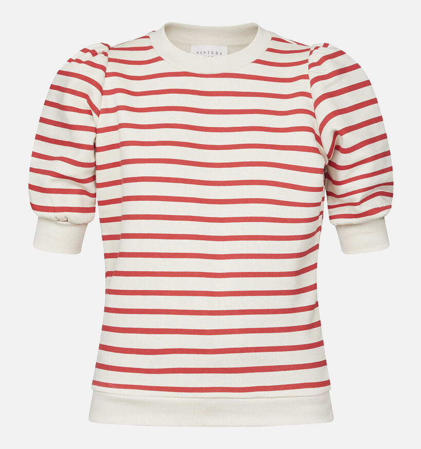 SISTERS POINT New Peva Puff Rode Gestreepte trui voor dames (363178)