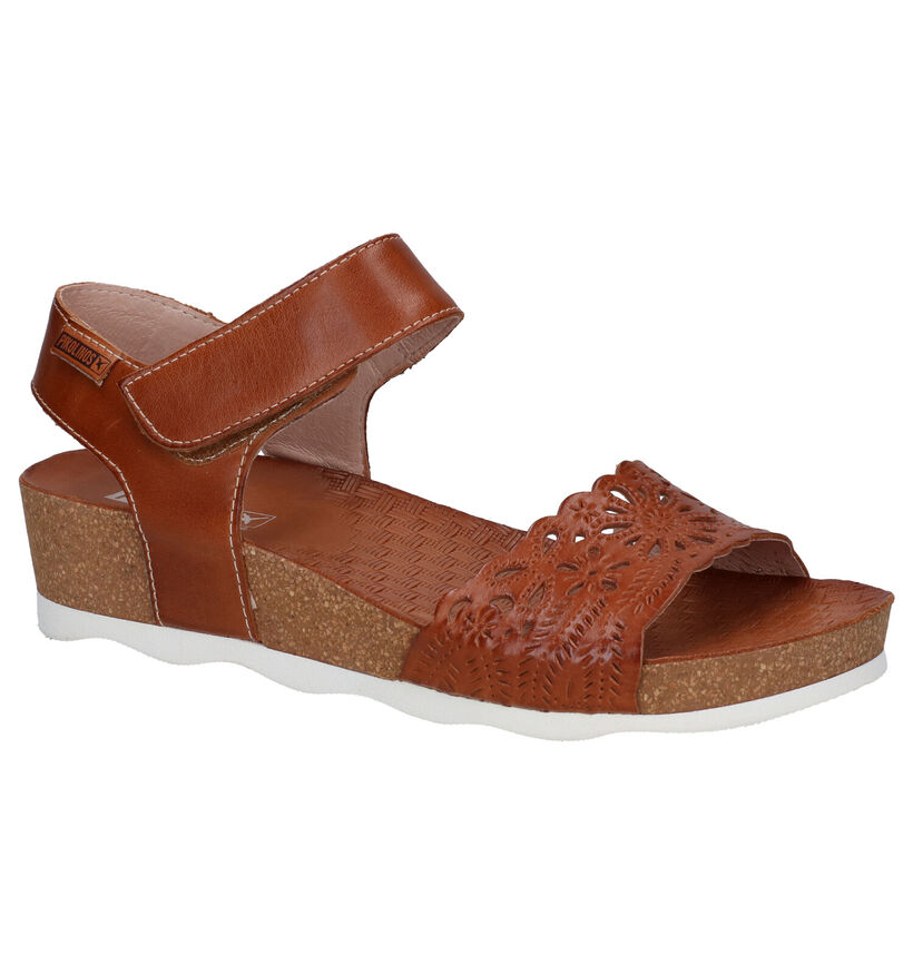 Pikolinos Mahon Cognac Sandalen in leer (289254)