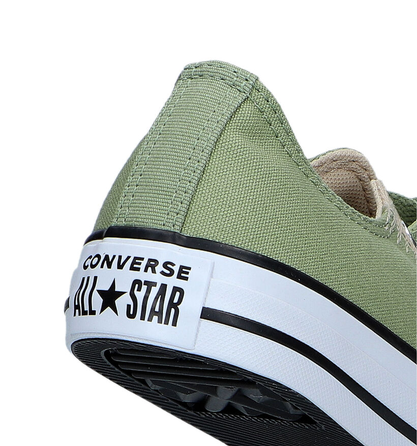 Convers Chuck Taylor All Star Bazskets en Vert Kaki pour femmes (325482)