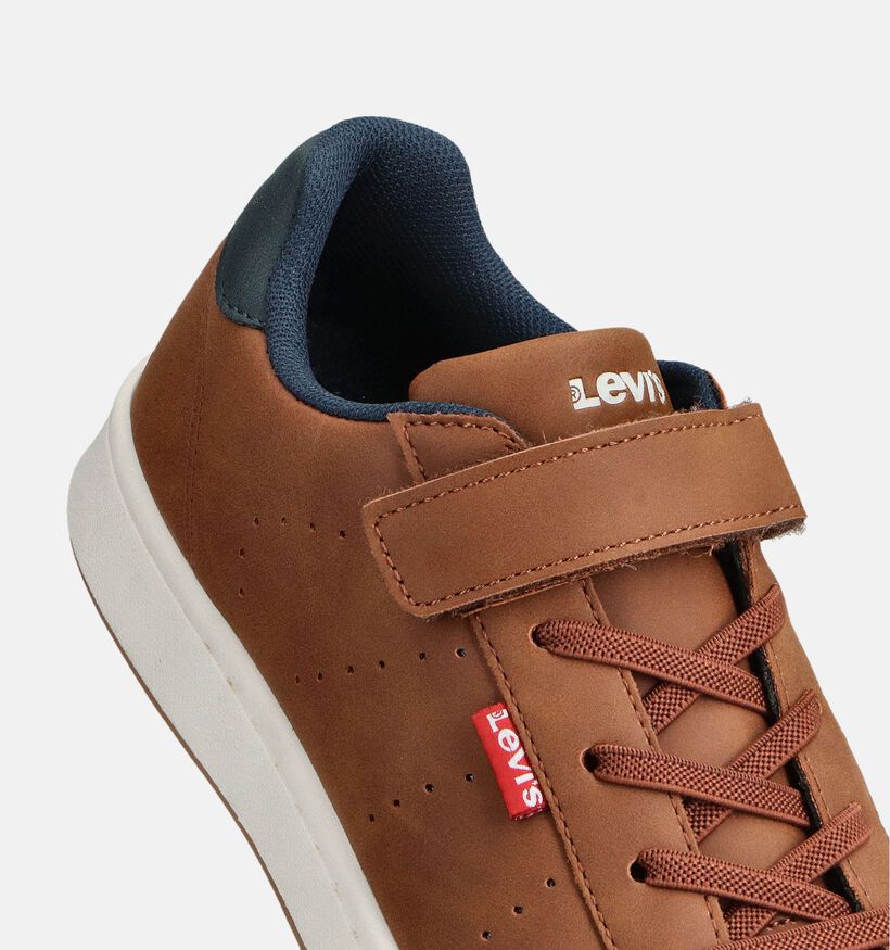 Levi's Avenue Cognac Velcroschoenen voor jongens (363424) - geschikt voor steunzolen