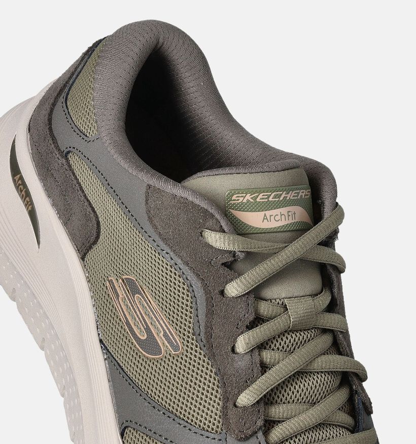 Skechers Arch Fit 2.0 The Keep Kaki Sneakers voor heren (352017) - geschikt voor steunzolen