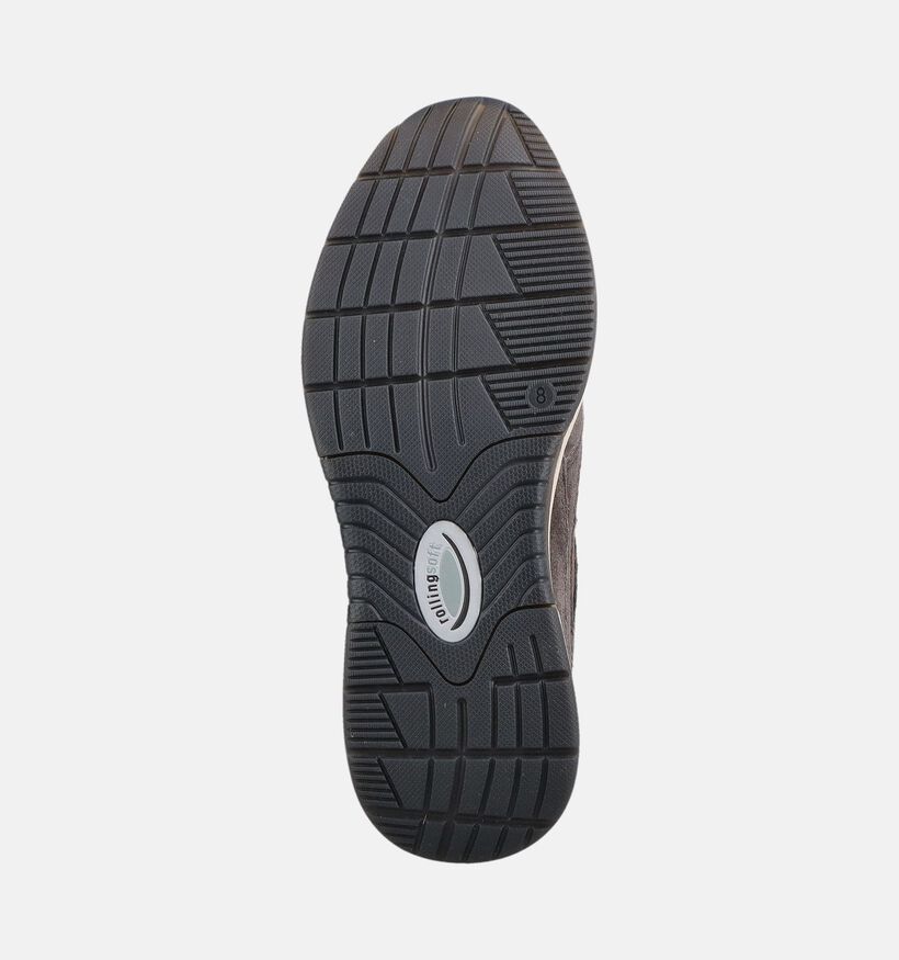 Gabor Rollingsoft Baskets en Marron fonc&eacute; pour hommes (380911) - pour semelles orthop&eacute;diques