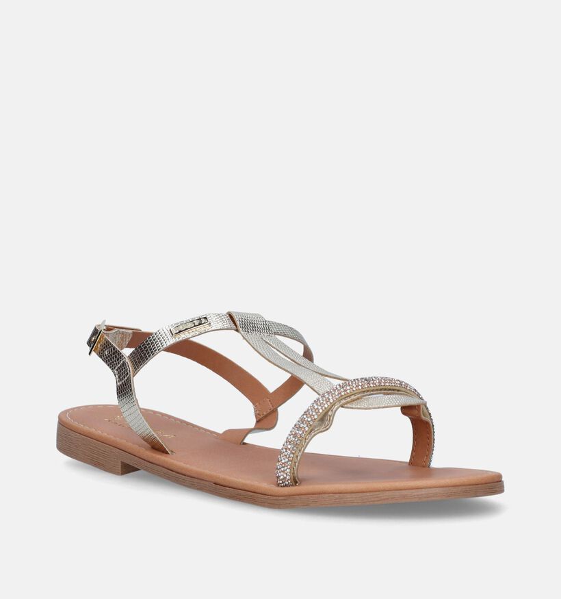 Scapa Gouden Platte sandalen voor dames (338555)