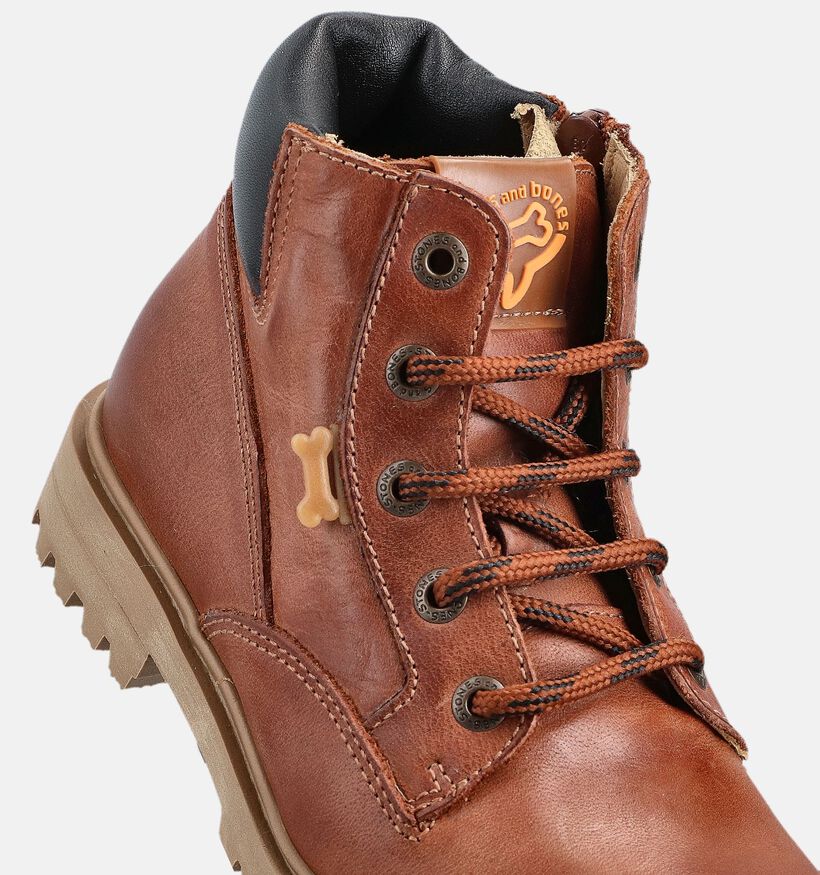 STONES and BONES Berit Cognac Boots voor jongens (361999) - geschikt voor steunzolen