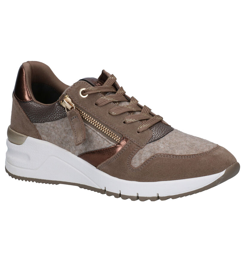 Tamaris Baskets casual en Taupe en nubuck (293961)