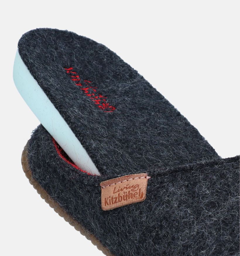 Living Kitzbühel Pantoufles ouvertes en Gris pour hommes (332474) - pour semelles orthopédiques