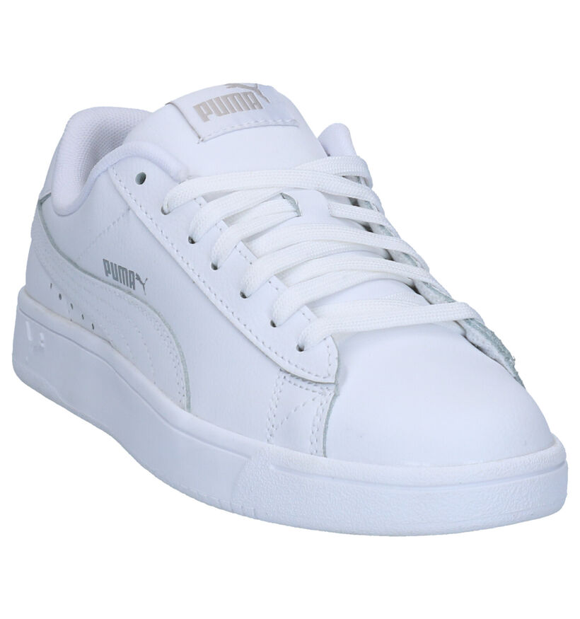 Puma Court Breaker Baskets en Blanc en cuir (265748)