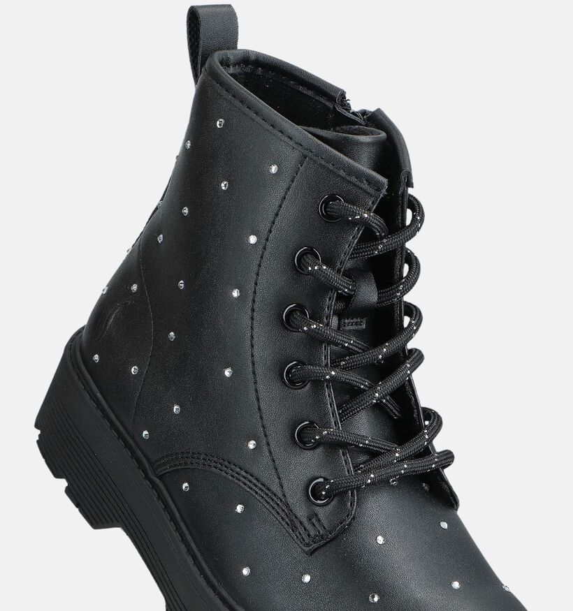 Skechers Gravlen Zwarte Boots met Veter en Rits voor meisjes (376819)