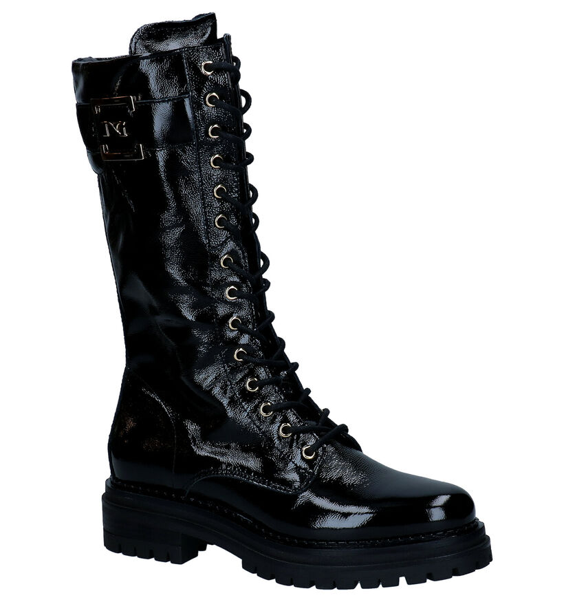 NeroGiardini Bottes à lacets en Noir pour femmes (300051) - pour semelles orthopédiques