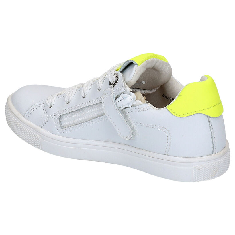 Braqeez Leigh Lowies Witte Lage Sneakers in leer (275291)