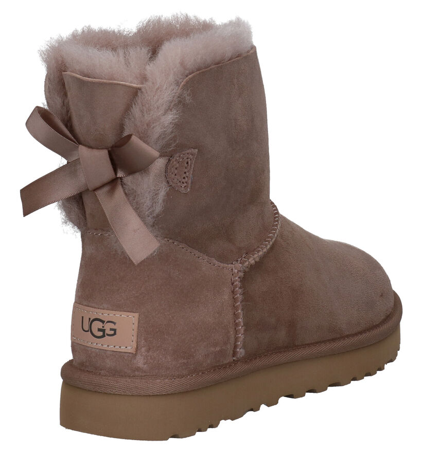 UGG Mini Bailey Bow II Taupe Boots in daim (294533)