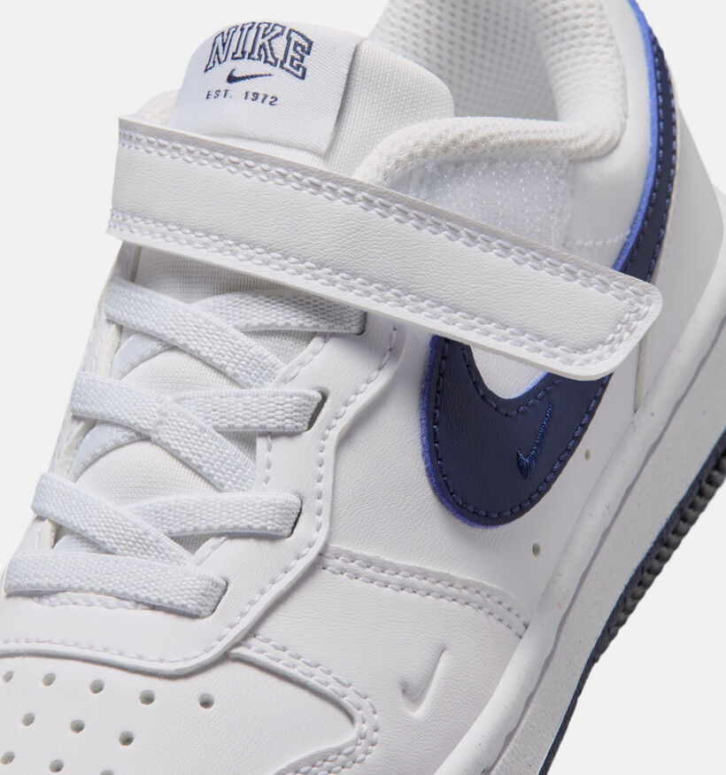 Nike Court Borough Low Witte Sneakers voor jongens (377285)