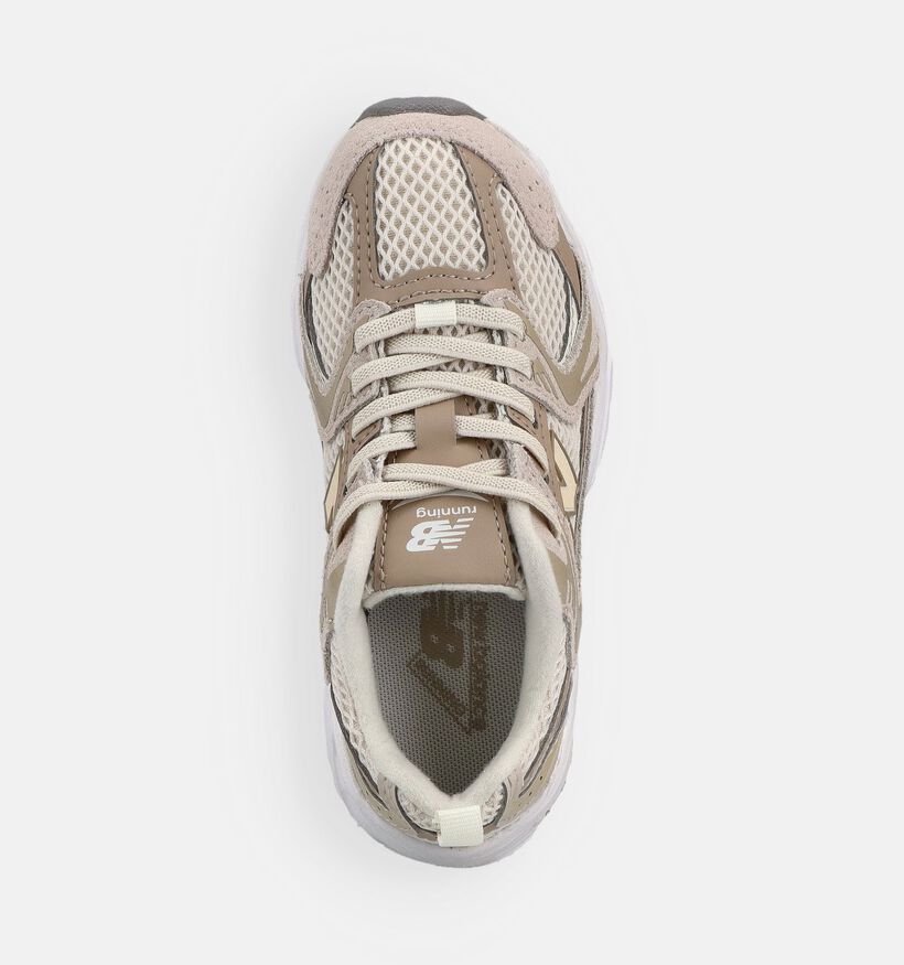 New Balance 530 Baskets en Beige pour filles, gar&ccedil;ons (366194) - pour semelles orthop&eacute;diques
