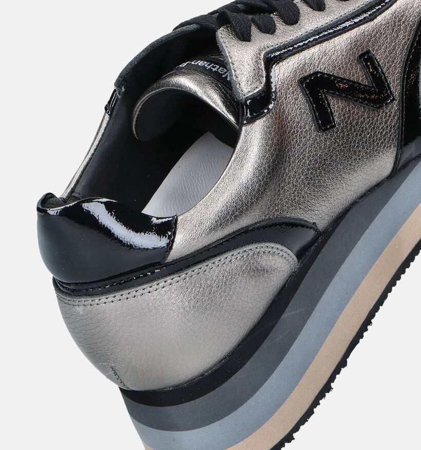 Nathan-Baume Zilveren sneakers met sleehak voor dames (348019)