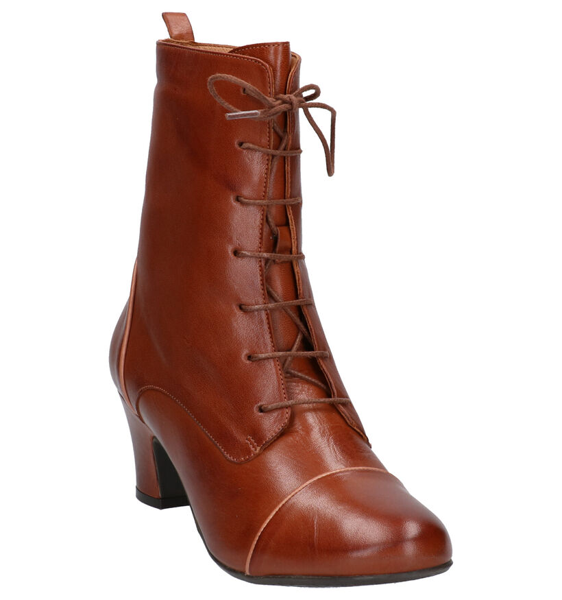 Miz Mooz Fabian Cognac Korte Laarzen in leer (262686)