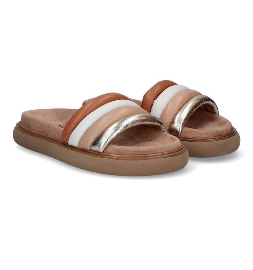 Inuovo Nu-pieds plates en Marron pour femmes (309550)