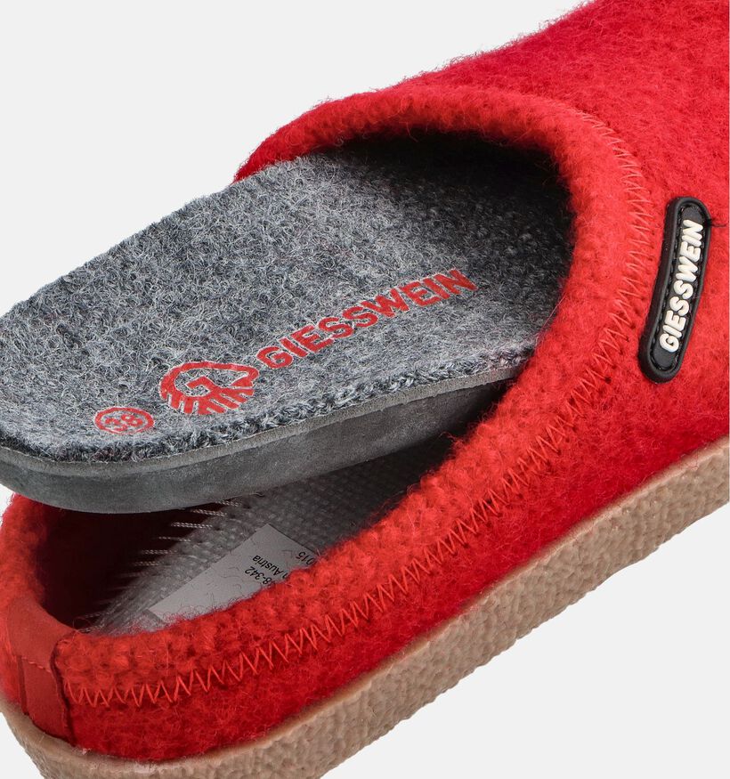 Giesswein Veitsch Pantoufles fermées en Bleu Giesswein Pantoufles fermées en Rouge pour femmes (370246) - pour semelles orthopédiques