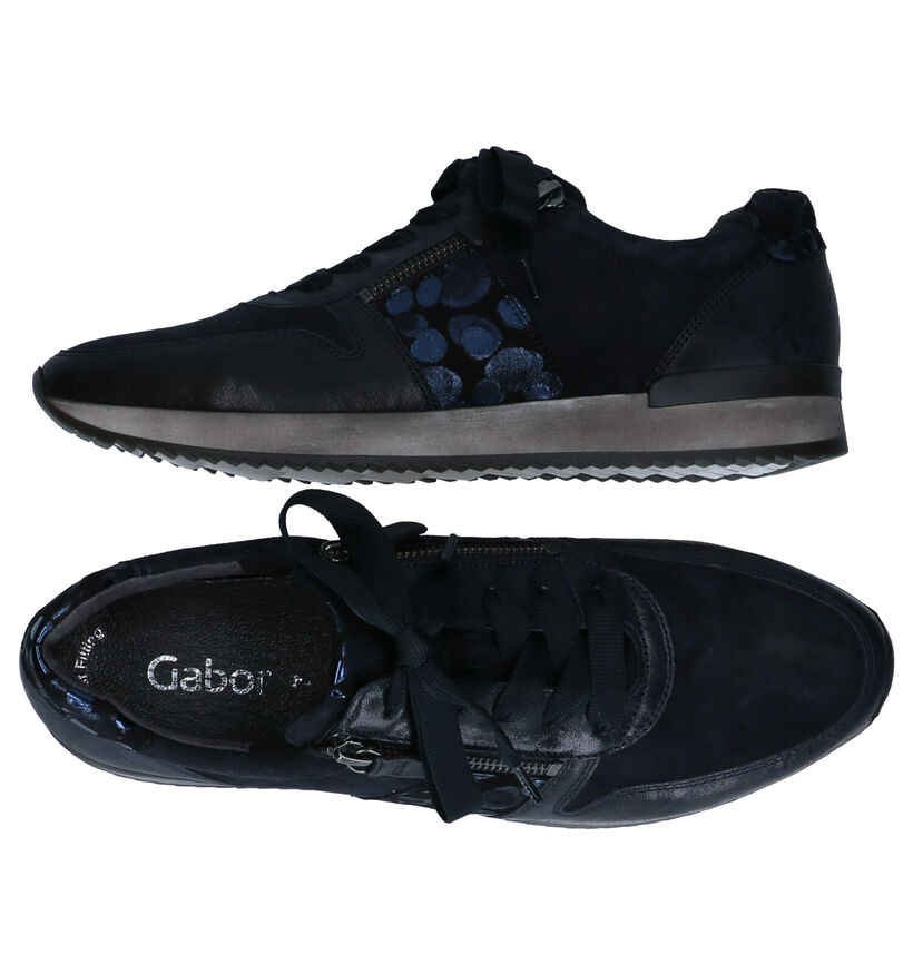 Gabor Best Fitting Chaussures à lacets en Bleu en nubuck (283998)