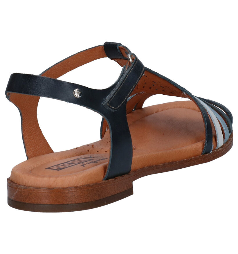 Pikolinos Algar Blauwe Sandalen in leer (289108)