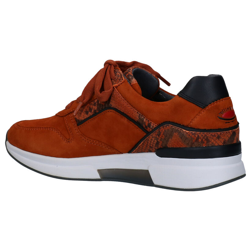 Gabor Rollingsoft Oranje Veterschoenen in nubuck (283813)