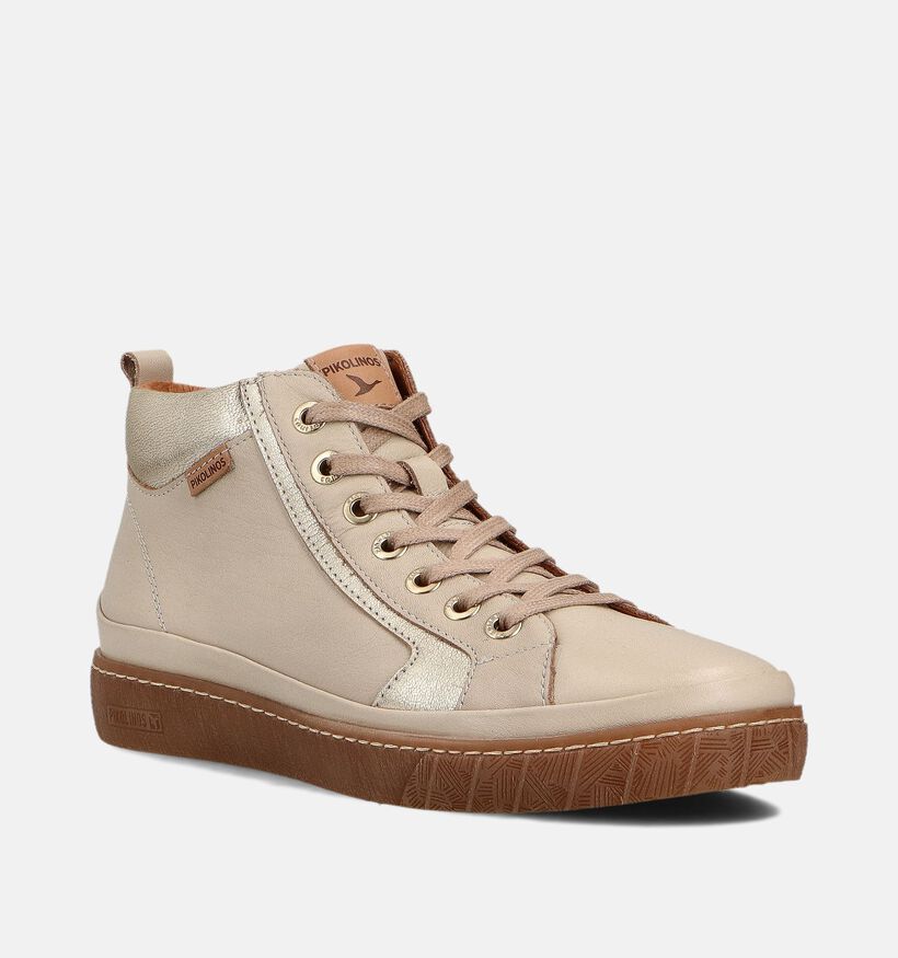 Pikolinos Lanzarote Beige/Gouden Sneakers voor dames (363883) - geschikt voor steunzolen