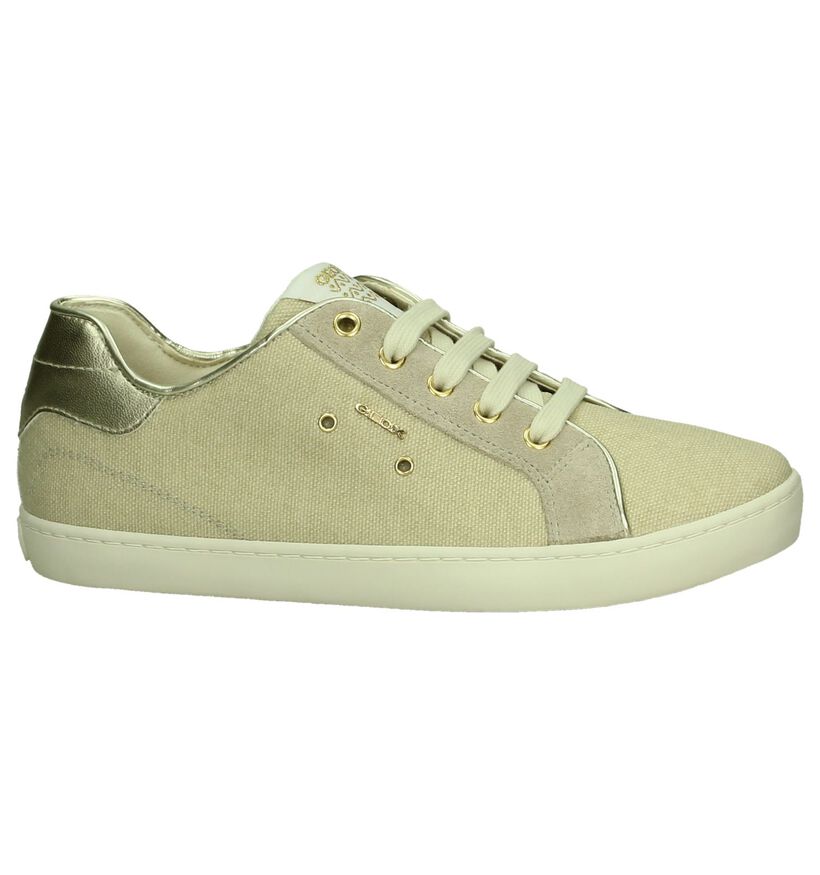 Geox Licht Beige Sneakers in stof (190701)