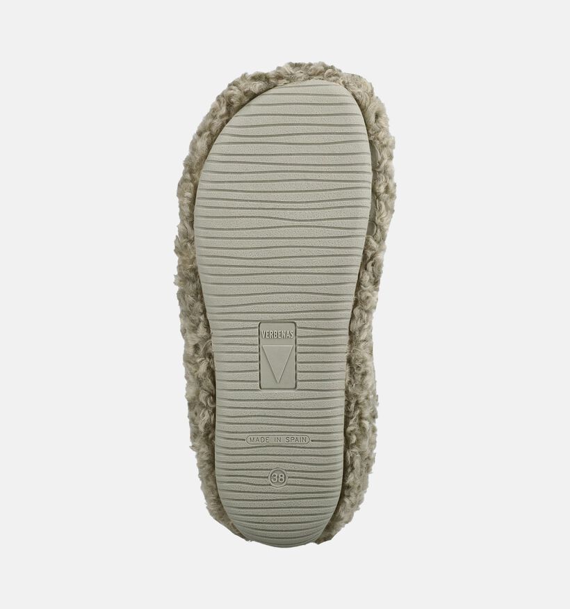 Verbenas York Curly Groene Open Pantoffels voor dames (380876)