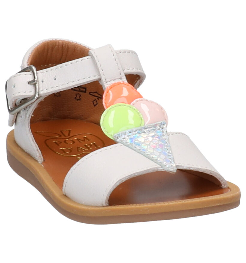 Pom d'Api Poppy Ice Cream Witte Sandalen in leer (304772)