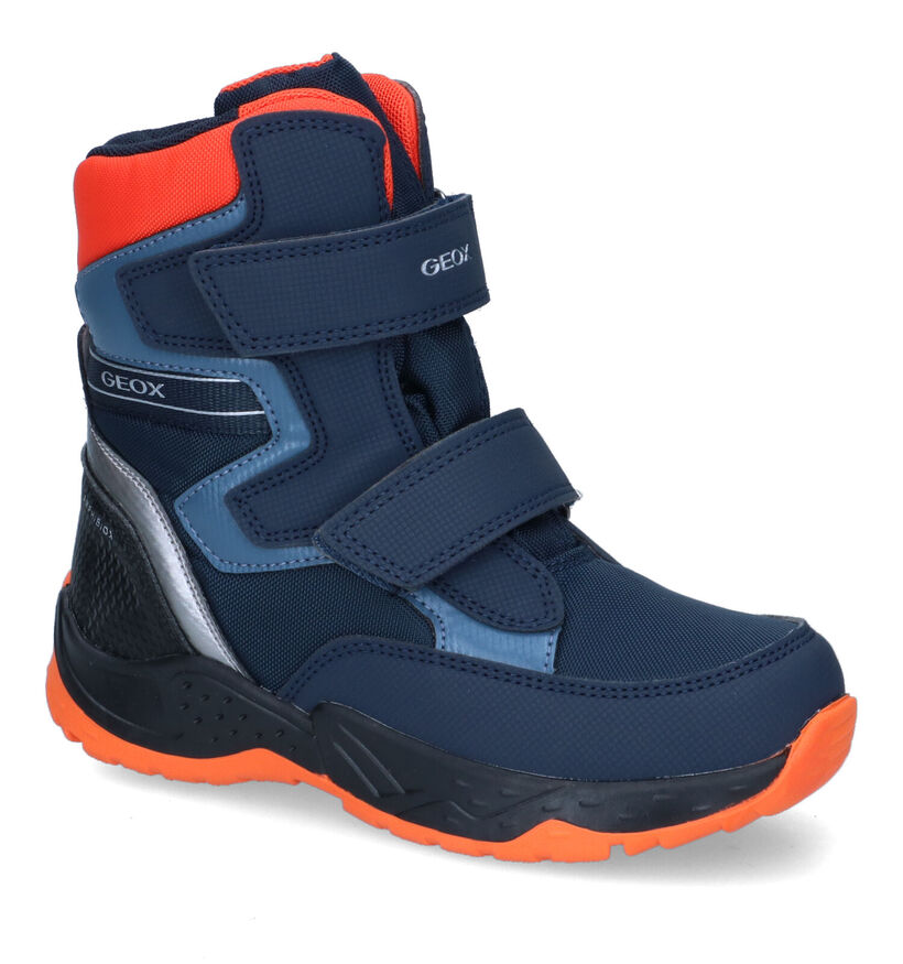 Geox Sentiero Bottes de neige en Bleu en textile (317627)