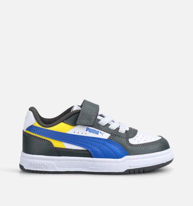 Puma Caven III Block Baskets en Gris/Blanc pour gar&ccedil;ons, filles (366656) - pour semelles orthop&eacute;diques