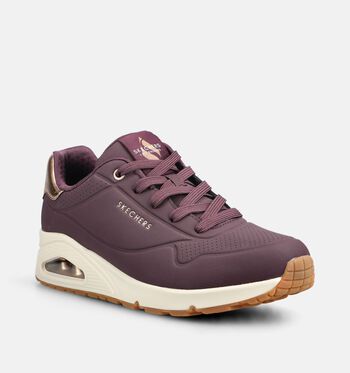 Skechers Uno Stand On Air Low Sneakers Zwart/Taupe/Paars/Blauw/Groen