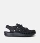 Keen Uneek Sandales plates en Noir pour femmes (356497)